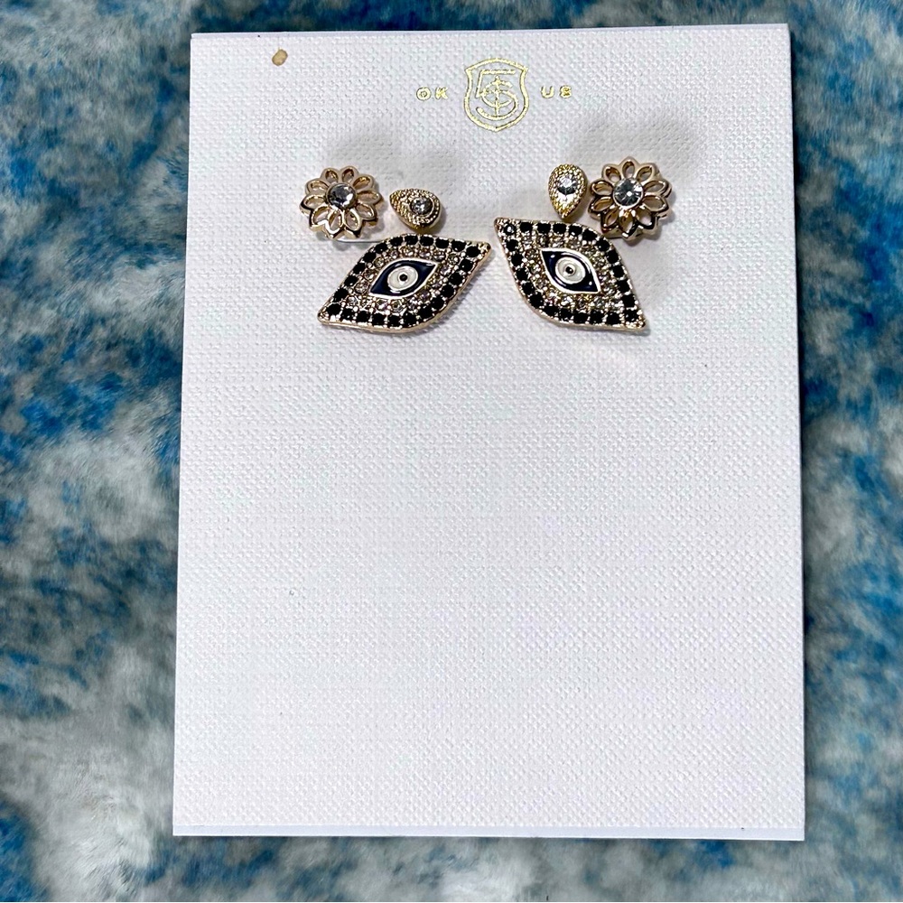 Set of 3 Stud Earrings